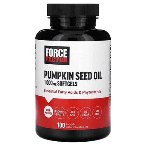 Force Factor, Huile De Graine De Courge, 2000 Mg, 100 Capsules À Enveloppe Molle (1000 Mg Par Capsule À Enveloppe Molle) 