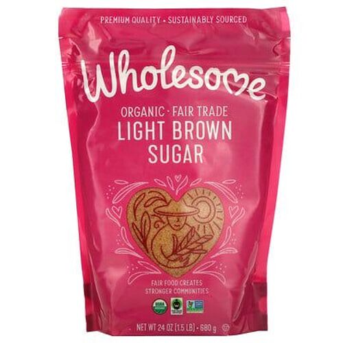 Wholesome Sweeteners, Sucre Brun Organique Allégé, 1,5 Lbs (680 G)