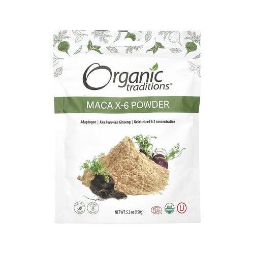 Organic Traditions, Maca X-6 Noir Et Rouge-Violet, 150 G 