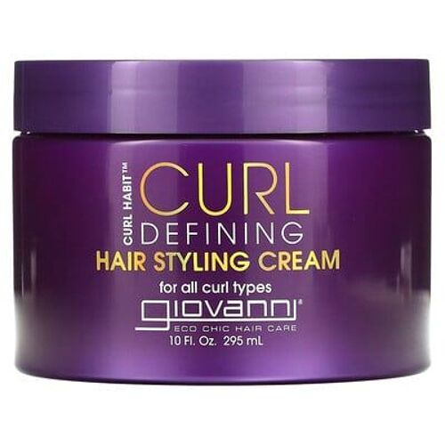 Giovanni, Curl Habit, Crème coiffante définissant les boucles, Pour tous les types de boucles, 295 ml (10 fl oz)