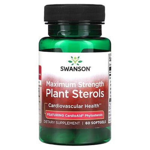 Swanson, Stérols Végétaux, Force Maximale, 60 Capsules À Enveloppe Molle