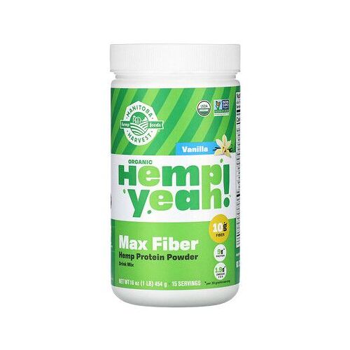 Manitoba Harvest, Chanvre Biologique Yeah !, Poudre De Protéines De Chanvre Max Fiber, Vanille, 454 G