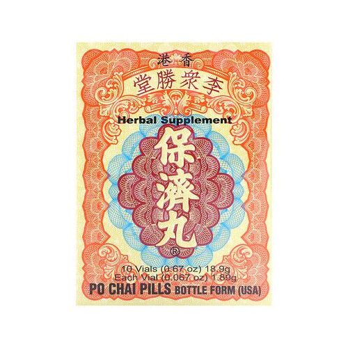 Li Chung Shing Tong, Po Chai, 10 Flacons De Pilules, 18,9 G 