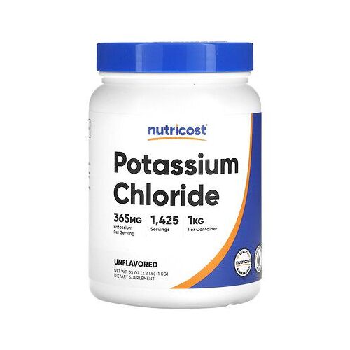 Nutricost, Chlorure De Potassium, Non Aromatisé, 365 Mg, 1 Kg