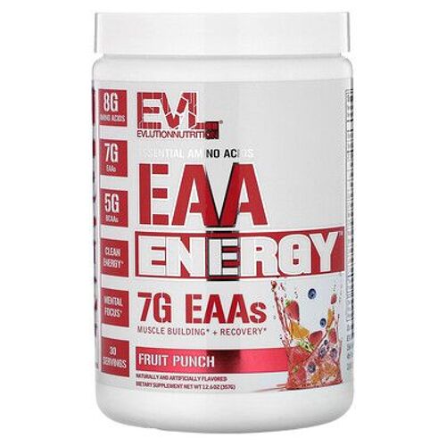 Evlution Nutrition, Acides Aminés Essentiels, Énergie Eaa, Punch Aux Fruits, 357 G 
