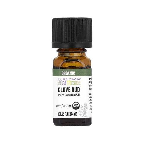 Aura Cacia, Huile Essentielle Pure, Clou De Girofle Biologique, 7,4 Ml 
