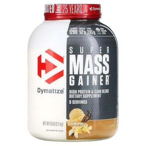 Dymatize, Super Mass Gainer, Vanille Gourmande, 2,7 Kg