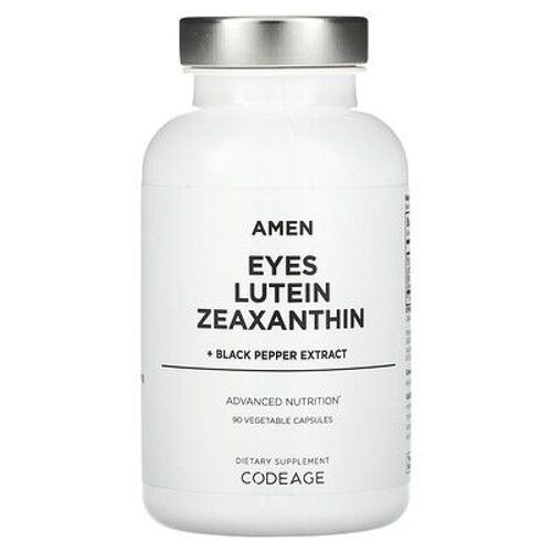 Codeage, Amen, Yeux, Lutéine, Zéaxanthine + Extrait De Poivre Noir, 90 Capsules Végétales 