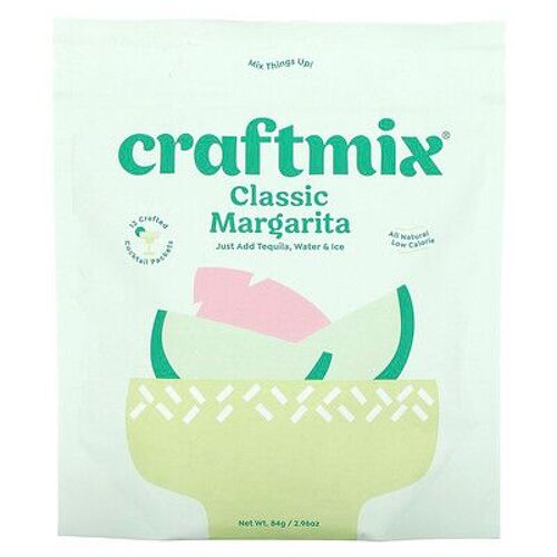 Craftmix, Sachets De Mélange À Cocktail, Margarita Classique, 12 Sachets, 84 G