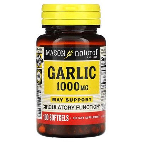 Mason Natural, Huile À L'ail, 1 000 Mg, 100 Gélules Molles 