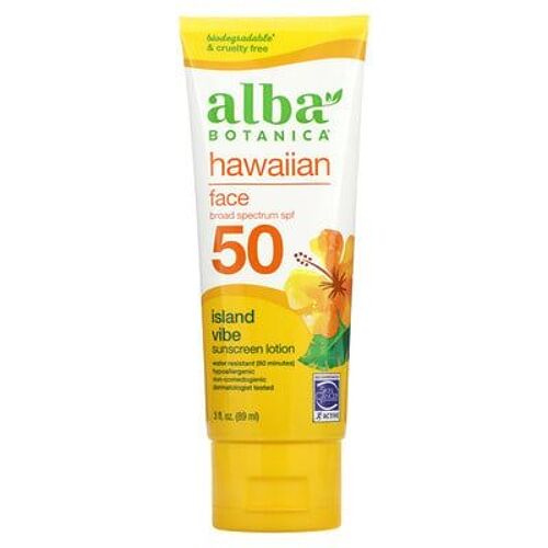 Alba Botanica, Écran Solaire Sheer Shield Pour Le Visage, Fps 45, Sans Parfum, 57 G 