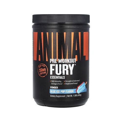 Animal, Fury Essentials, Pré-Entraînement, Blue Ice Pop, 483 G