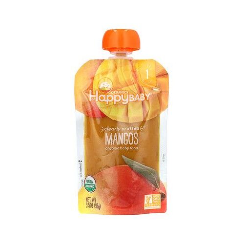 Happy Family Organics, Aliments Biologiques Pour Bébés, Étape 1, Mangues, 99 G 