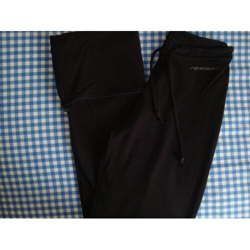 Lot De 2 Pantalons De Sport Noir Femme Reebok T.40 Convertibles Pantacourts
