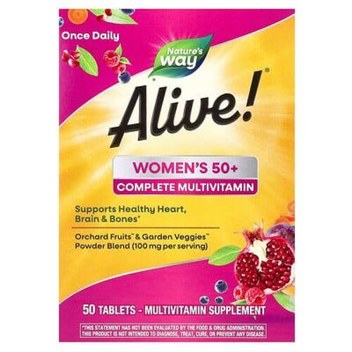 Nature's Way, Alive! Multivitamines Complètes Pour Femmes De 50 Ans Et Plus, 50 Comprimés