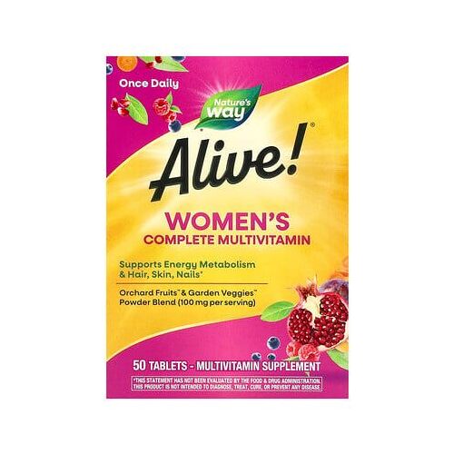 Nature's Way, Alive! Multivitamines Complètes Pour Femmes, 50 Comprimés 