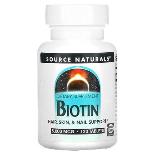 Source Naturals, Biotine, 5,000 Mcg, 120 Comprimés 