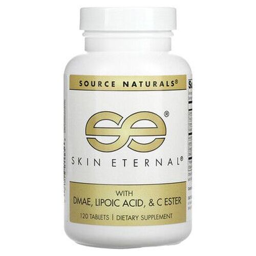 Source Naturals, Peau Éternelle Avec Dmae, Acide Lipoïque Et Ester De Vitamine C, 120 Comprimés 