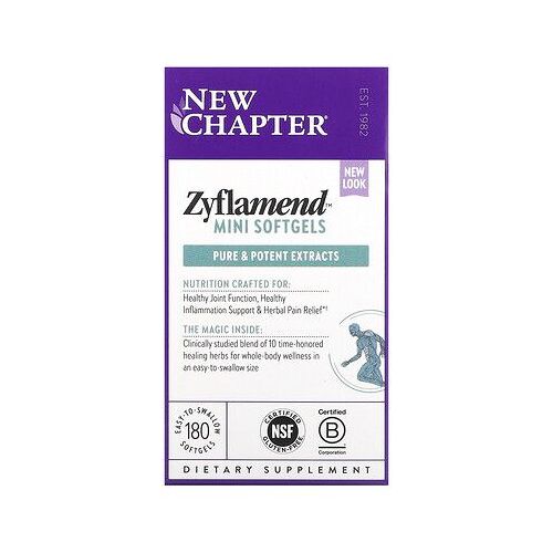 New Chapter, Zyflamend, 180 Mini Capsules À Enveloppe Molle
