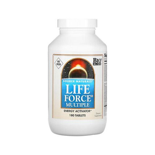 Source Naturals, Vie Force Multiple, Sans Fer, 180 Comprimés 