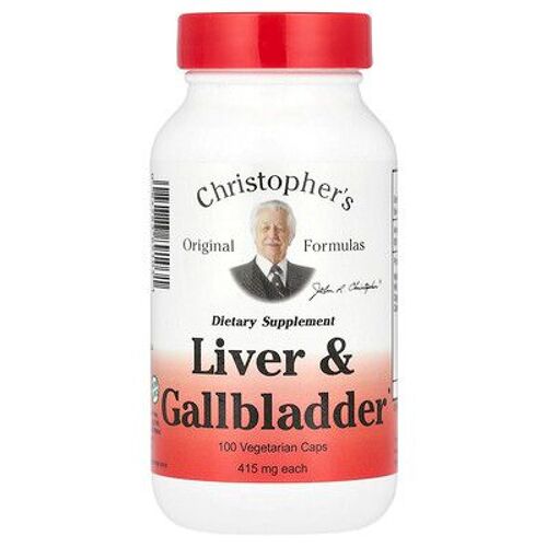 Christopher's Original Formulas, Foie Et Vésicule Biliaire, 425 Mg, 100 Capsules Végétariennes