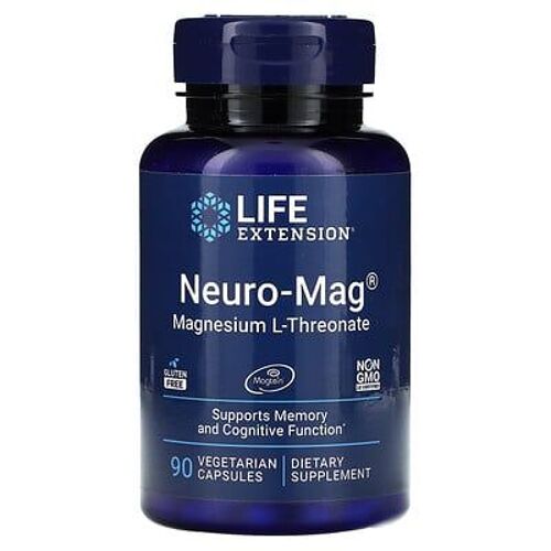 Life Extension, Neuro-Mag, L-Thréonate De Magnésium, 90 Capsules Végétariennes 