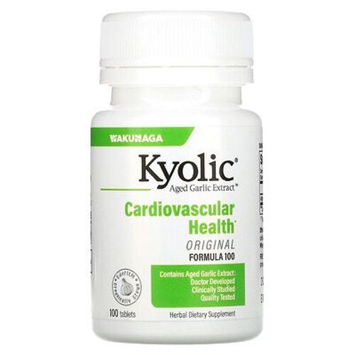 Kyolic, Aged Garlic Extract, Santé Cardiovasculaire, Formule 100, 100 Comprimés 