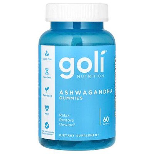 Goli Nutrition, Gommes À L'ashwagandha, 60 Gommes