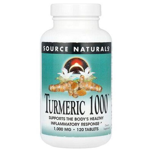 Source Naturals, Curcuma 1000¿, 1000 Mg, 120 Comprimés 