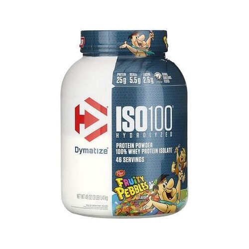 Dymatize, Iso100 Hydrolysé, 100 % Isolat De Protéines De Lactosérum, Galets Fruités, 1,4 Kg 