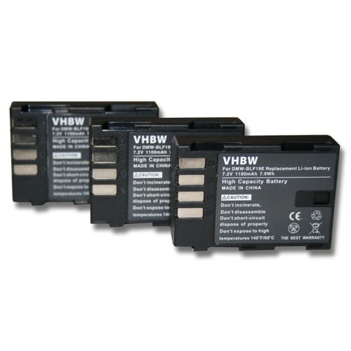 vhbw 3x Batterie remplacement pour Samsung BP-61 pour appareil photo (1100mAh, 7,2V, Li-ion)