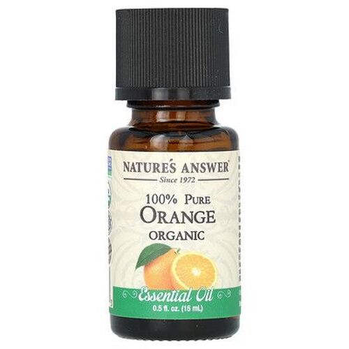 Nature's Answer, Huiles Essentielles Bio, 100 % Pure Orange, 15 Ml 