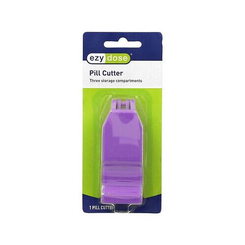 Ezy Dose, Pill Cutter, Avec Trois Compartiments De Stockage, Violet, 1 Pièce 