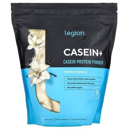 Legion Athletics, Casein+, Poudre De Protéines De Caséine, Vanille Française, 960 G