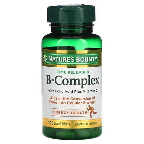 Nature's Bounty, Complexe-B, Diffusion Progressive, 125 Comprimés Pelliculés 