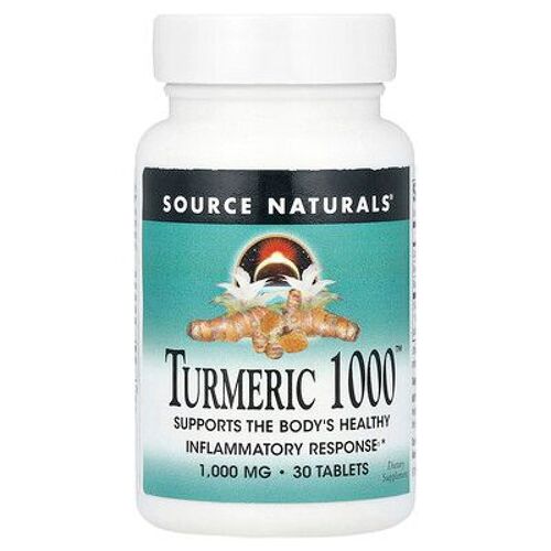 Source Naturals, Curcuma 1000¿, 1000 Mg, 30 Comprimés 