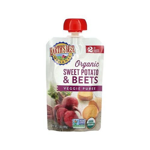 Earth's Best, Purée De Légumes Biologique, 6 Mois Et Plus, Patates Douces Et Betteraves, 99 G