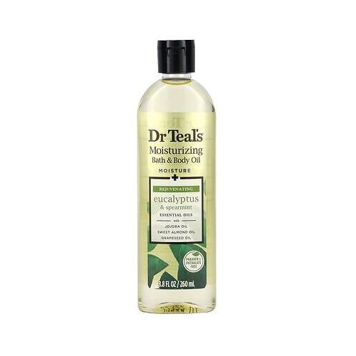 Dr. Teal's, Huile Hydratante Pour Le Bain Et Le Corps, Eucalyptus Et Menthe Verte, 260 Ml 