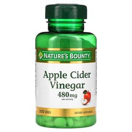 Nature's Bounty, Vinaigre De Cidre De Pomme, 480 Mg, 200 Comprimés (240 Mg Par Comprimé)