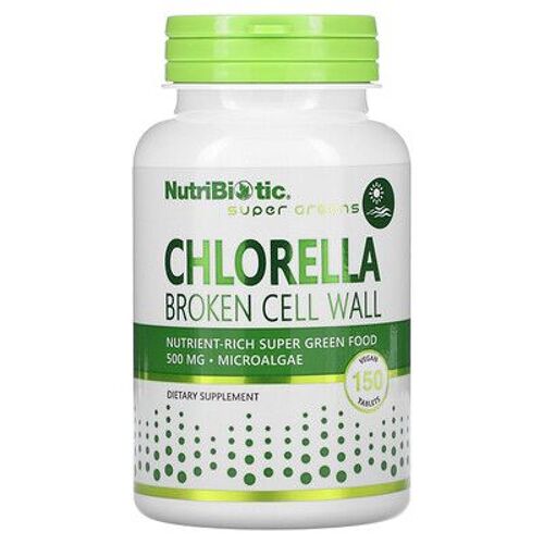 Nutribiotic, Super Greens, Chlorelle, 500 Mg, 150 Comprimés Vegan