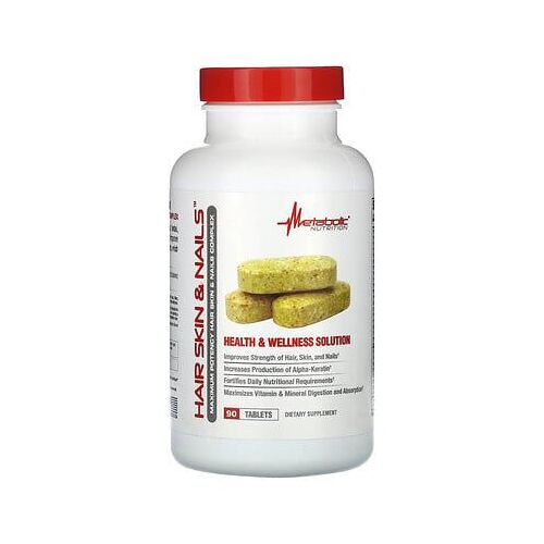 Metabolic Nutrition, Cheveux, Peau Et Ongles, 90 Comprimés 
