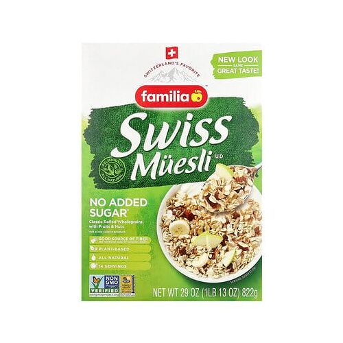 Familia, Swiss Muesli, Sans Sucre Ajouté, 822 G