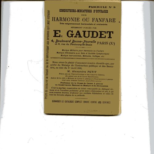 Conducteurs Miniatures D'ouvrages Pour Harmonie Ou Fanfare