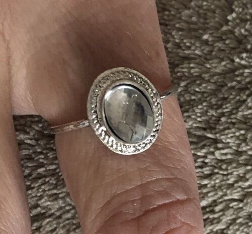 Bague En Argent Et Pierre Translucide Taille 58