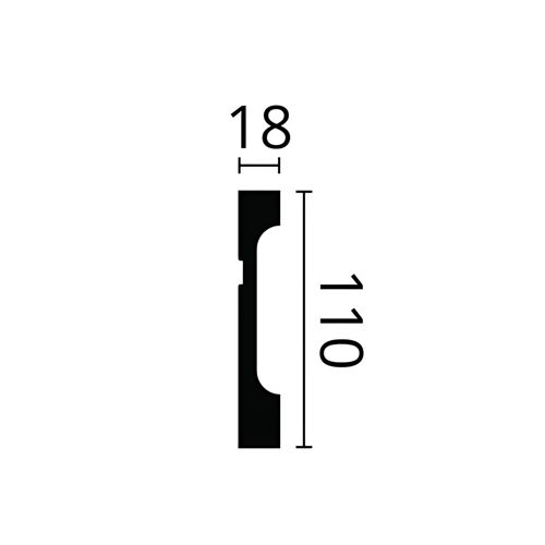 NMC FD11-box WALLSTYL Noel Marquet 1 carton 13 pièces Plinthe design intemporel classique blanc | 26 m