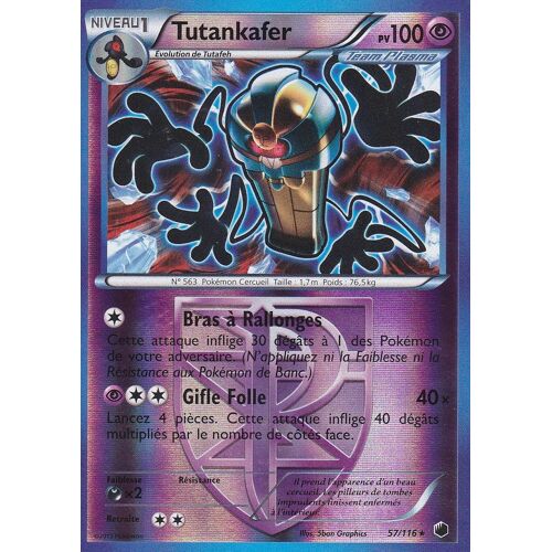 Carte Pokemon - Tutankafer - 57/116 - Holo Reverse - Glaciation Plasma -