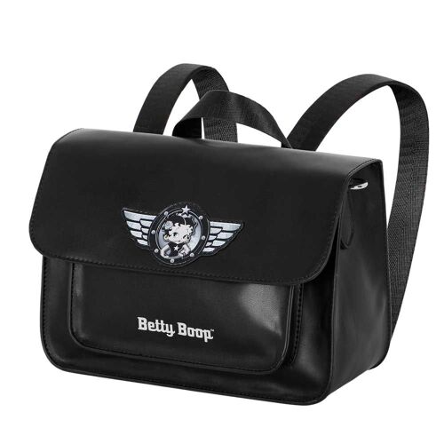 Betty Boop Motor Love Sac à Bandoulière-Sac à dos Satchel, Noir