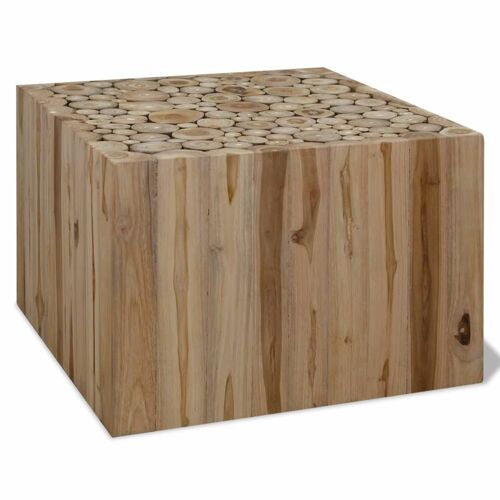Vidaxl Table Basse Teck Authentique 50x50x35 Cm