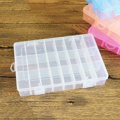 Boîte De Rangement De Fil À Broder En Plastique Transparent, 24 Grilles, Boîte De Rangement De Fil À Broder, Rangement De Bobines De Fil, Bricolage, Point De Croix, Outils De Couture