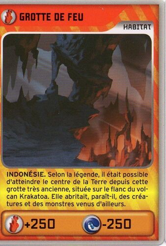 Carte Panini Invizimals Defis Caches Grotte De Feu N°433